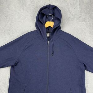VRST Hoodie Jacket‎ Mens 2XL Navy Blue Bamboo Blend Full Zip Long Sleeve Stretch